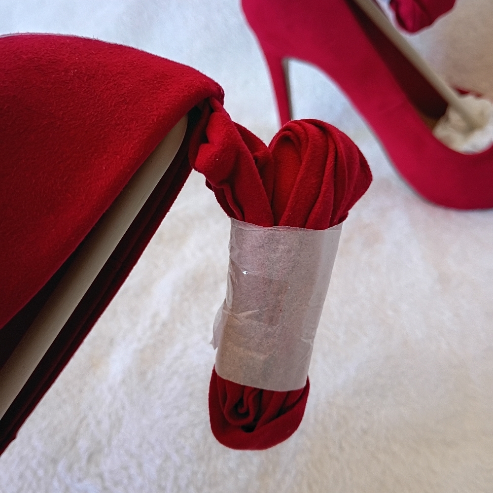 Shoe Dazzle Shoes | Brand New Wilda Wraparound Lace Pump Size 7 Red - Picture 9 of 13